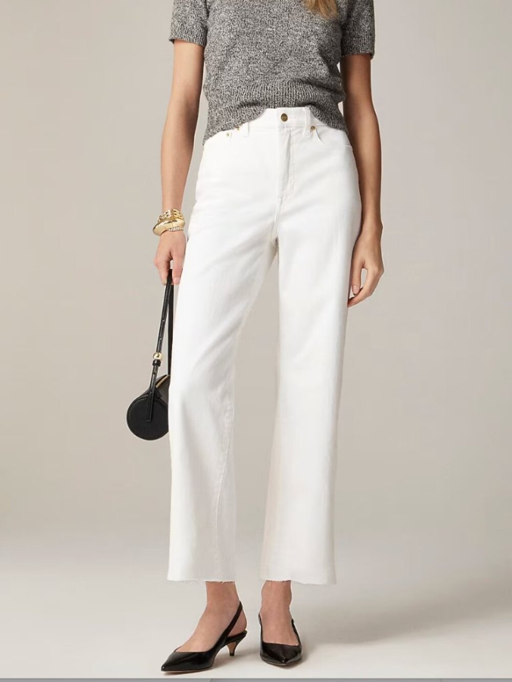 J. Crew Slim Wide Jean in White